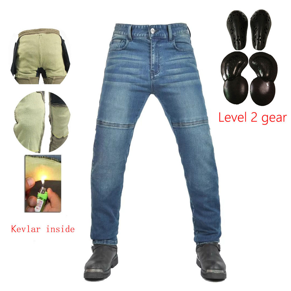 Men'S Shoes With Jeans - Spodnie dżinsowe do jazdy na motocyklu