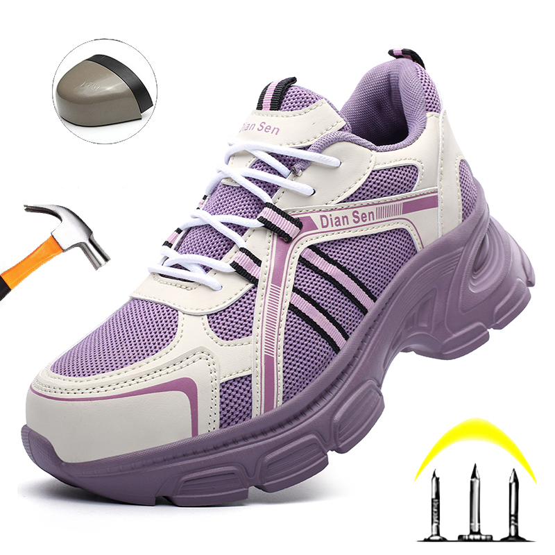 Work Boot Steel Toe - Buty ochronne damskie, odporne na ścieranie,