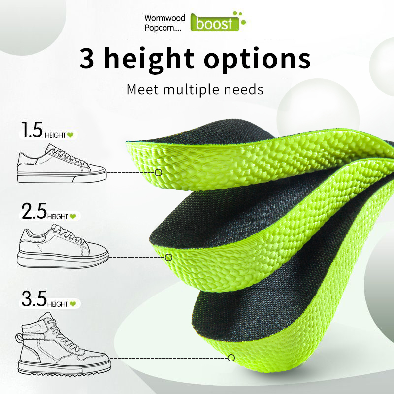 Men Shoes Size Chart - Wkładki z pianki memory foam podwyższające