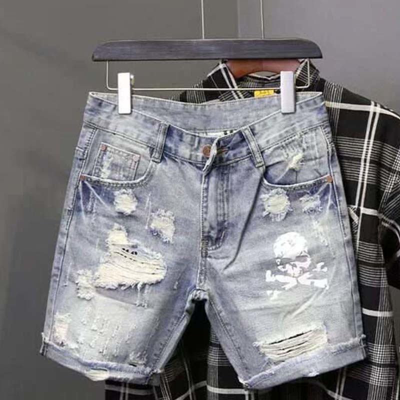 Men'S Shoes With Jeans - Letnie męskie noszone koralikowe dziury żebrak