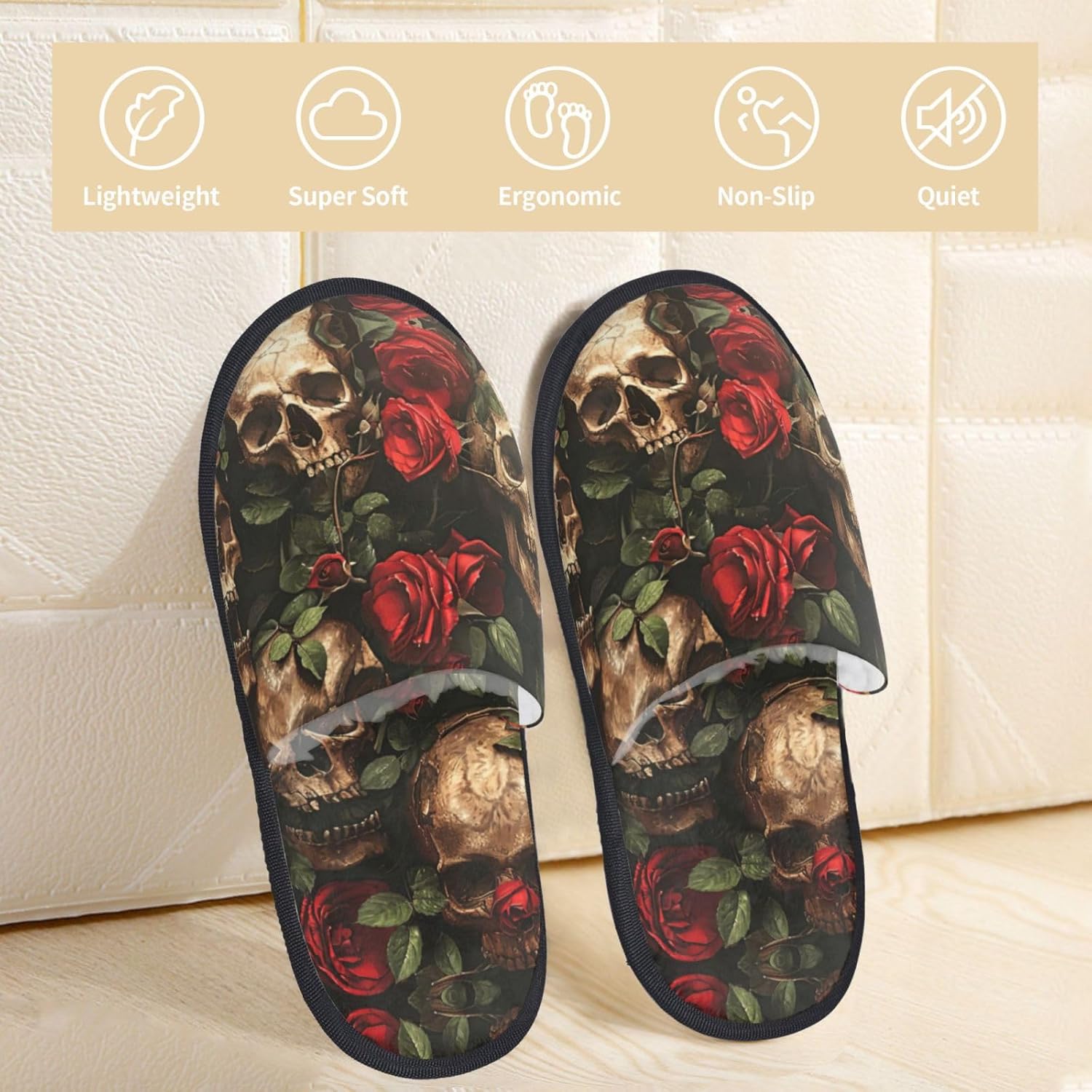 Klapki z nadrukiem czaszki i c – Men Shoes Red recenzja i cena