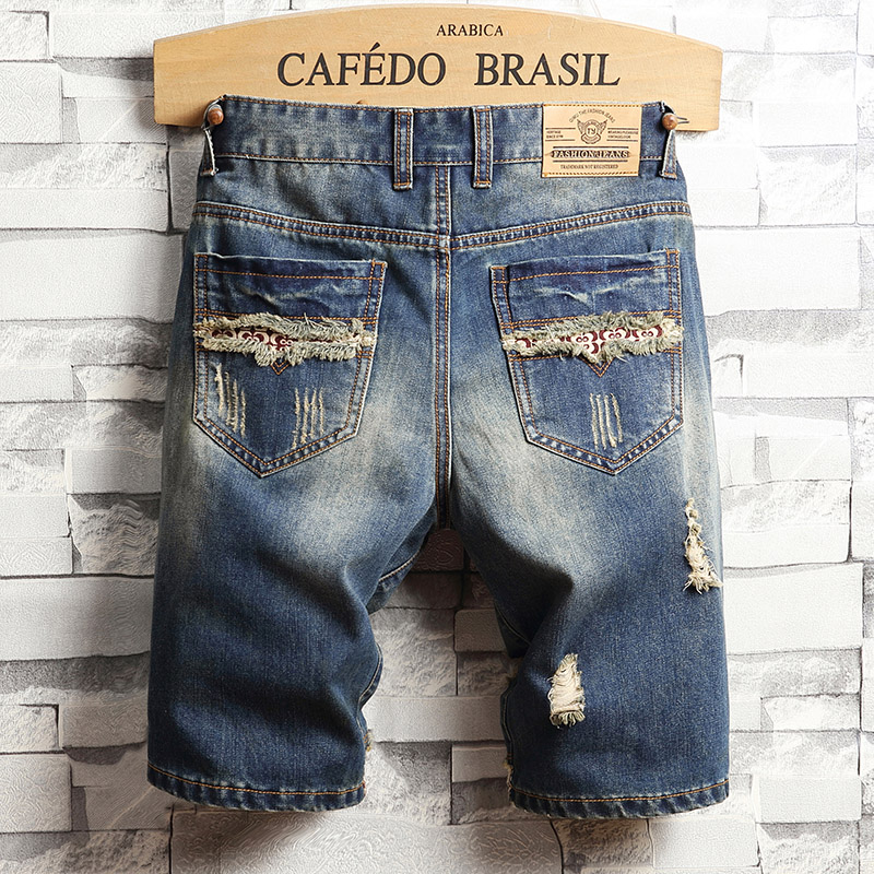 Podarte dżinsowe szorty hip-ho – Men'S Shoes With Jeans recenzja i cena