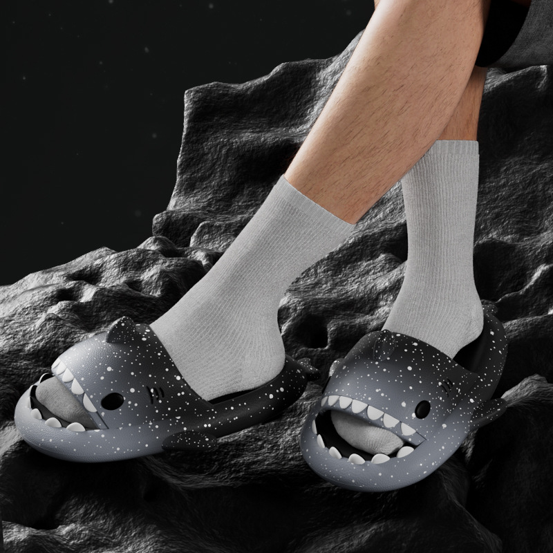 Cute Cartoon Shark kapcie dla  – Men Shoes On recenzja i cena
