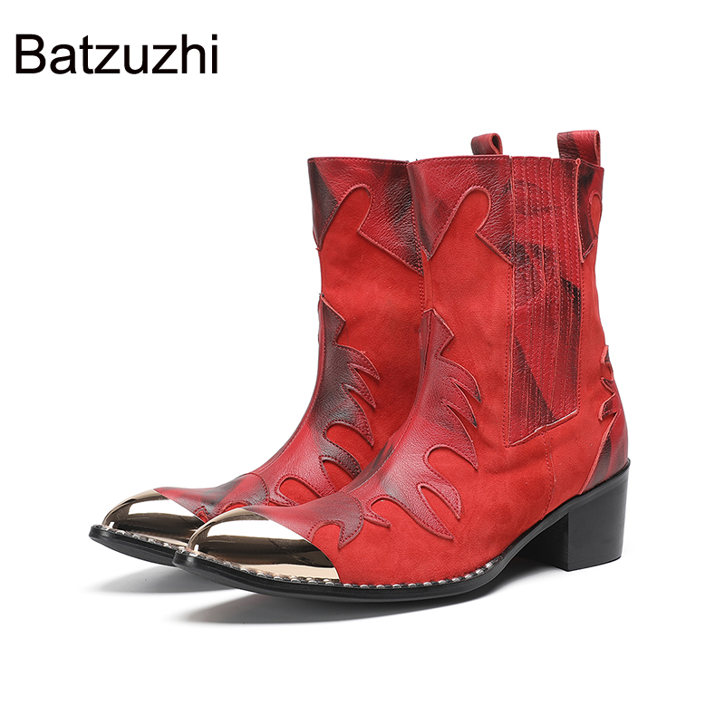 Batzuzhi 6,5 cm Wysokie Obcasy – Men Shoes Red recenzja i cena
