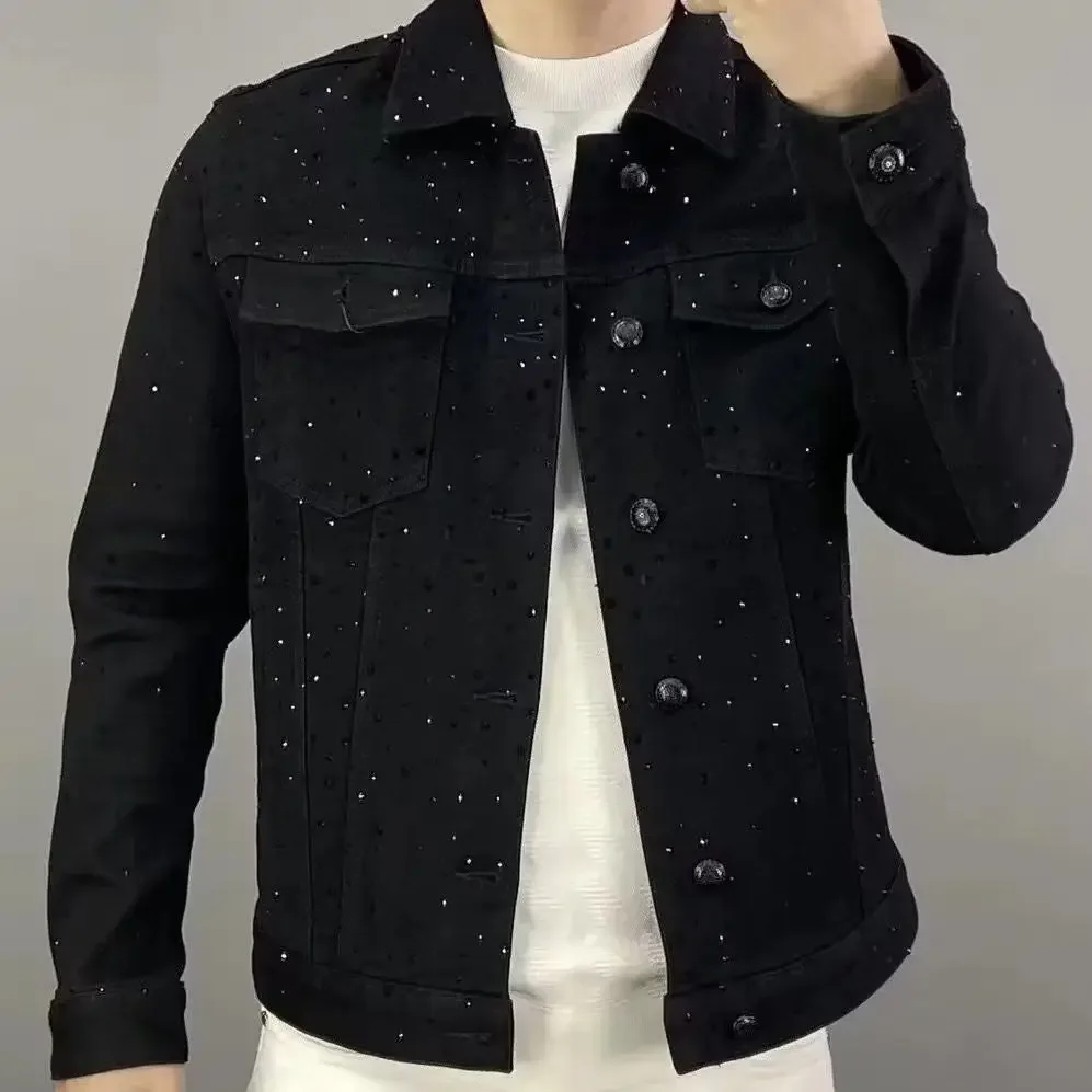 Jeans Coat for Men Button Casu – Men'S Shoes With Jeans recenzja i cena
