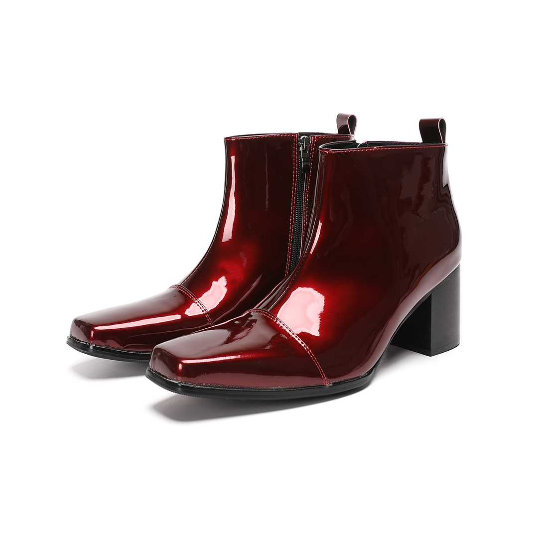 Męskie czerwone botki na wysok – Men Shoes Red recenzja i cena