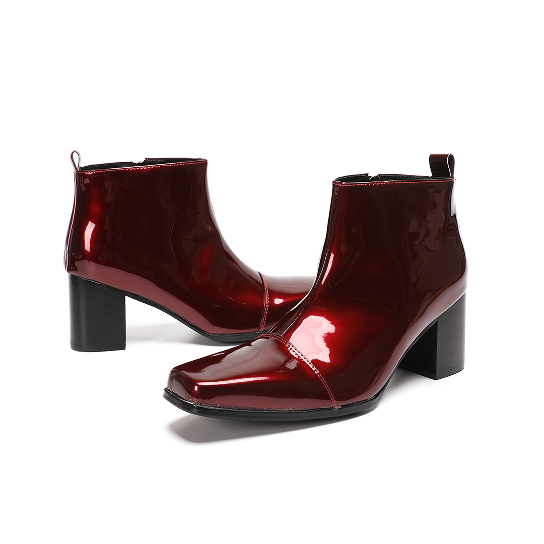 Męskie czerwone botki na wysok – Men Shoes Red recenzja i cena