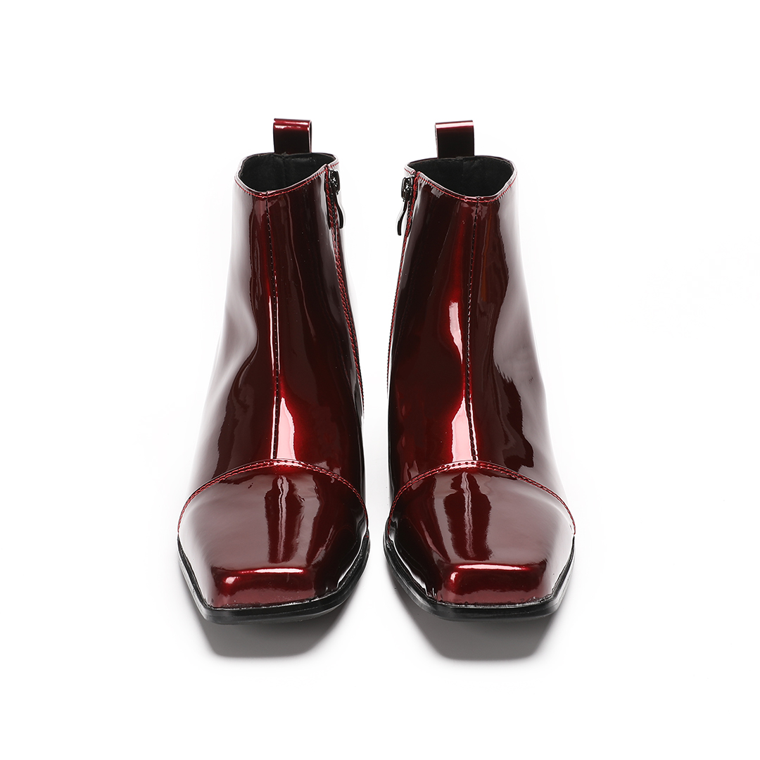 Męskie czerwone botki na wysok – Men Shoes Red recenzja i cena