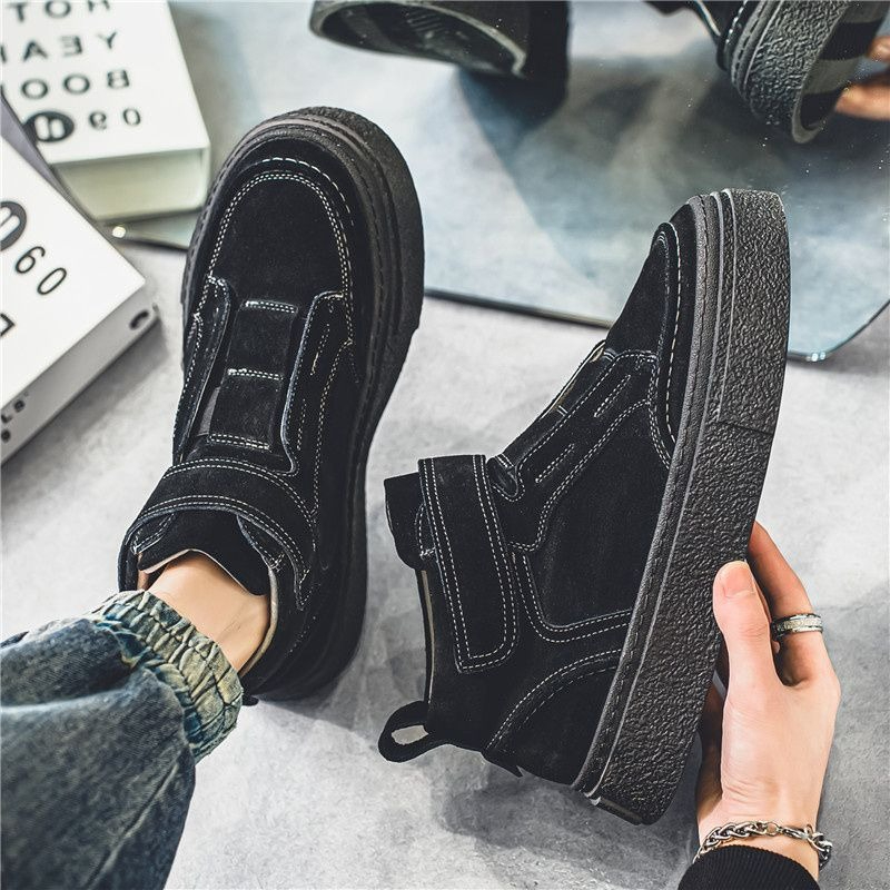 Modne buty na platformie z rze – Men Shoes Velcro recenzja i cena