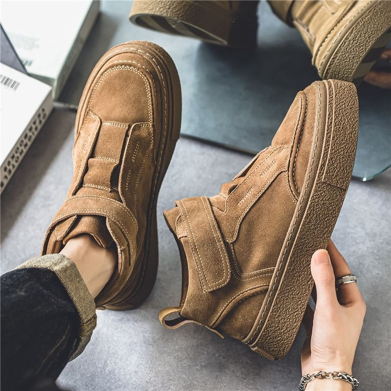 Modne buty na platformie z rze – Men Shoes Velcro recenzja i cena