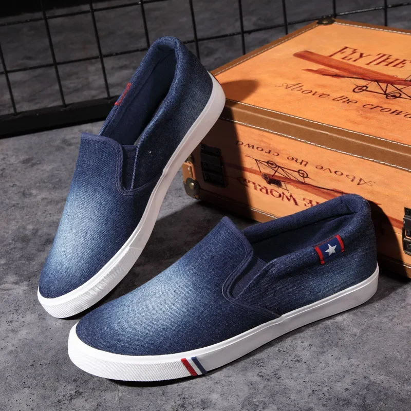 Denim męskie tenisówki wsuwane – Men Shoes Vans recenzja i cena